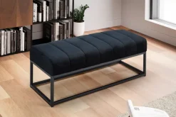 Sitzbank FineBuy Polsterbank Samt 108 cm Bettbank Flurbank Modern Bank Garderobe