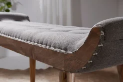 Sitzbank gepolstert 120cm Chesterfield Polsterbank Garderobenbank Design Bank