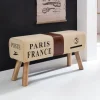 Sitzbank Turnbock 90cm Echtleder Sitzhocker Sprinbock Hocker Garderobenbank