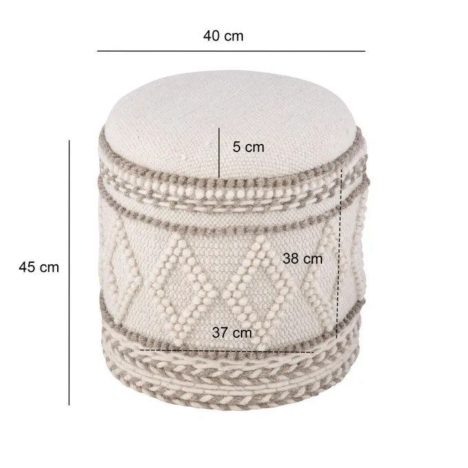 Sitzhocker FineBuy Hocker Stauraum 40x45 cm Boho Design gepolstert Aufbewahrung