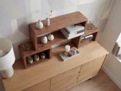 Standregal 3er Set Sheesham Holz Massiv Cube Dekoregal Holzregal Echtholz Regal