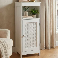 Standregal Weiß Wohnregal Nischenregal Stauraumregal Kleiner Schrank - Kommode