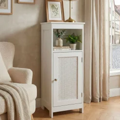 Standregal Weiß Wohnregal Nischenregal Stauraumregal Kleiner Schrank - Kommode