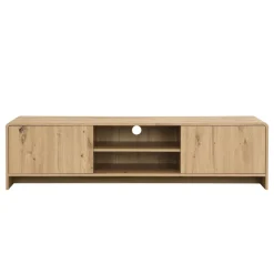 TV Board Lowboard Fernsehschrank Eiche Dekor 155cm TV Schrank 2 Türen Ablage