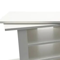 TV Lowboard mit Rollen Weiß 78cm HiFi Bank Rollen Fernsehtisch TV Möbel drehbar