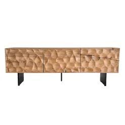 TV Schrank FineBuy Lowboard 160 cm Holz Massiv Fernsehkommode Fernsehschrank