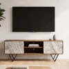 TV Schrank FineBuy Lowboard 150 cm Holz Massiv Fernsehkommode Fernsehschrank