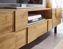 TV Schrank FineBuy Lowboard 160x46x43 cm Holz Fernsehkommode Fernsehschrank