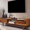 TV Schrank FineBuy Lowboard 145x43x35 cm Holz Fernsehkommode Fernsehschrank