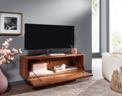 TV Schrank FineBuy Lowboard 92x44x35 cm Holz Fernsehkommode Fernsehschrank