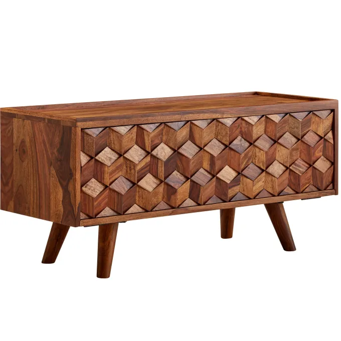 TV Schrank FineBuy Lowboard 92x44x35 cm Holz Fernsehkommode Fernsehschrank