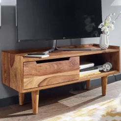 TV Schrank FineBuy Lowboard 95x44x34 cm Holz Fernsehkommode Fernsehschrank