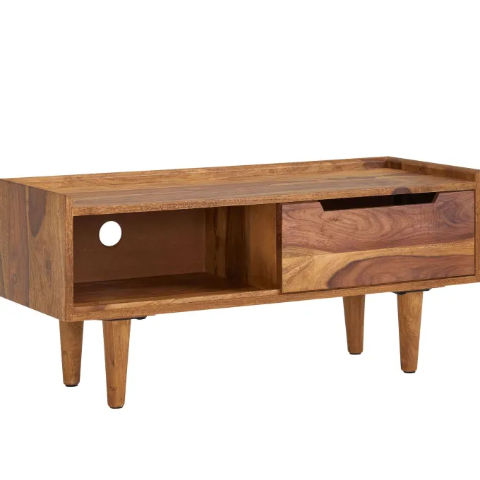 TV Schrank FineBuy Lowboard 95x44x34 cm Holz Fernsehkommode Fernsehschrank