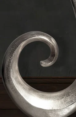 Vase 100 cm Aluminium Blumenvase Spirale Bodenvase Wohndeko Groß Dekovase Modern