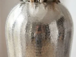 Vase 50cm Aluminium Blumenvase Design Bodenvase Wohndeko Rund Dekovase Metall