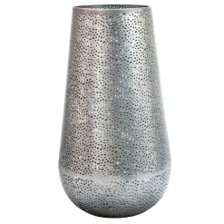 Vase 47cm Metall Blumenvase Bodenvase Wohndeko Groß Rund Design Dekovase Hoch