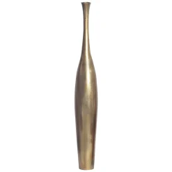 Vase FineBuy Aluminium Gold Blumenvase XXL Bodenvase Wohndeko Groß Alu Modern