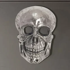 Wanddeko FineBuy Totenkopf 41 cm Aluminium Schädel Deko Dekoration Modern Skull