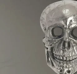 Wanddeko FineBuy Totenkopf 41 cm Aluminium Schädel Deko Dekoration Modern Skull