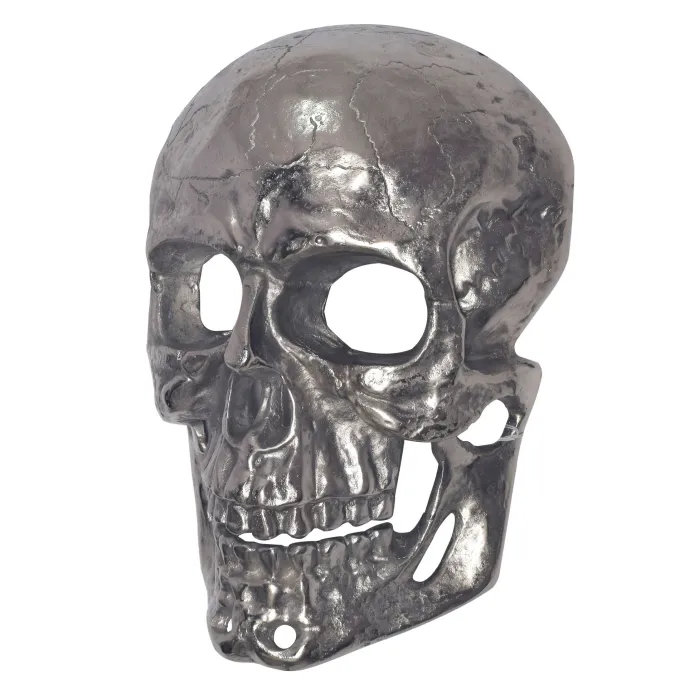 Wanddeko FineBuy Totenkopf 41 cm Aluminium Schädel Deko Dekoration Modern Skull