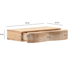 Wandregal Akazie Hängeregal mit Schublade Holz Wandboard Regal für die Wand