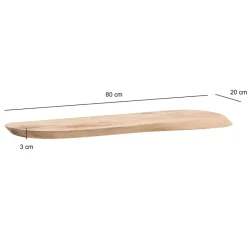 Wandregal Akazie Massivholz Holzregal Wandboard Regal organisch Holz massiv