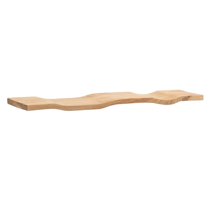Wandregal Akazie Massivholz Holzregal Wandboard Regal Wellenform Massiv Modern
