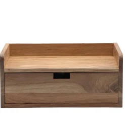 Wandregal Akazie 45x30cm Hängeregal Schublade Holz Massiv Wandboard Regal Wand