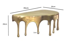 Wandregal Aluminium Gold Tropfen Optik Hängeregal Schweberegal Wandboard Drops