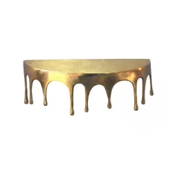 Wandregal Aluminium Gold Tropfen Optik Hängeregal Schweberegal Wandboard Drops