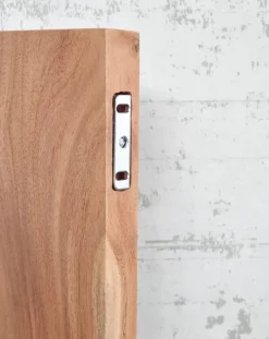 Wandregal FineBuy Baumkante Akazie Holz Schweberegal Regal Massiv Hängeregal