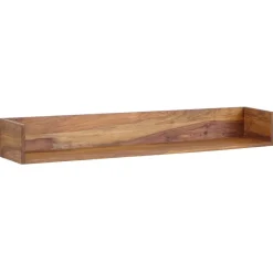 Wandregal FineBuy Hängeregal Holz Massiv 120x15x20 cm Regal Groß Schwebend