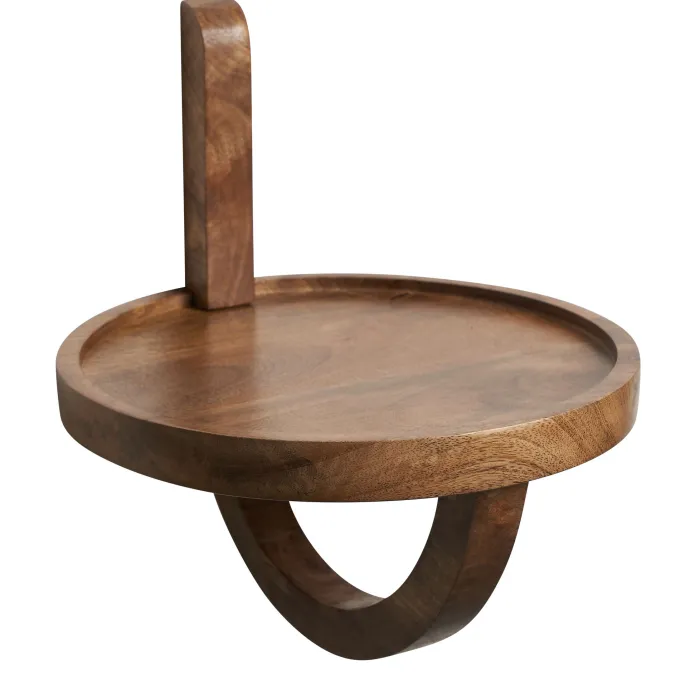 Wandregal FineBuy Hängeregal 30x33x30 cm Massivholz Nachttisch Wand Regal Rund