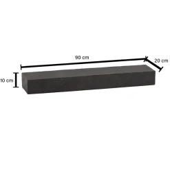 Wandregal FineBuy Massivholz Steinoptik Hängeregal Regal Schweberegal Modern