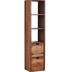 Wandregal FineBuy Schweberegal mit Schubladen 150 cm Holz Regal Hängend Massiv