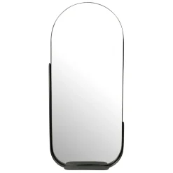 Wandspiegel FineBuy Flurspiegel Oval Metall 114 cm Spiegel Hängespiegel Modern