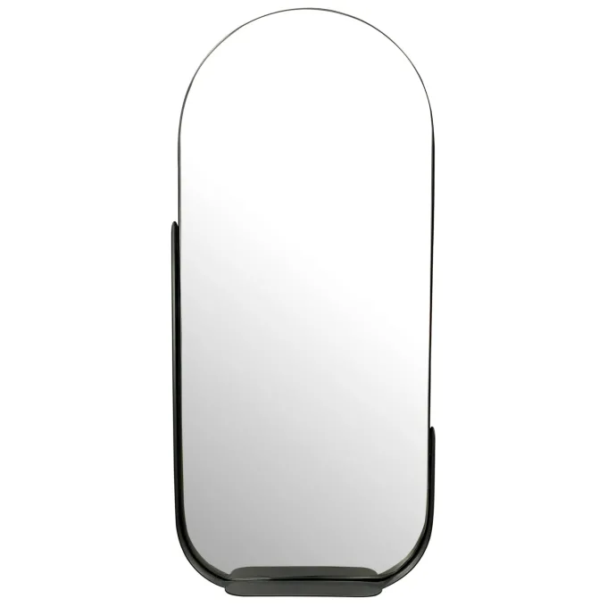 Wandspiegel FineBuy Flurspiegel Oval Metall 114 cm Spiegel Hängespiegel Modern