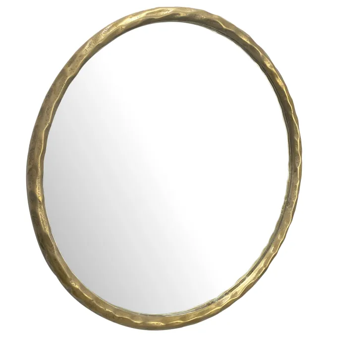 Wandspiegel FineBuy Flurspiegel Rund Metall 60 cm Spiegel Flur Hängespiegel