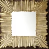 Wandspiegel FineBuy Flurspiegel Quadratisch 75 cm Spiegel Gold Hängespiegel