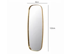 Wandspiegel Flurspiegel Gold Oval 122cm Spiegel Flur Hängespiegel Dekospiegel