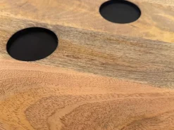 Würfelhocker FineBuy Sitzwürfel Mango Massivholz 41 cm Holzwürfel Beistelltisch